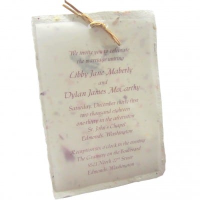 a7 wrap seed paper invitation cast paper art white floral overlay e1360085296788 a7 wrap seed paper invitation cast paper art,Seed Paper Invitations